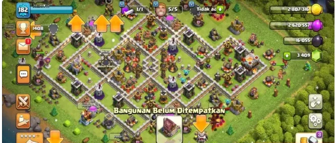 COC293 TH11 Hero Almost Max BK47 Q47 Warden12 Gems47 Builders5 Max Barracks BH4 Toko Liga Bats Rumble Bats Purple Ball Gold 700k Elixir 500k Dark 3909